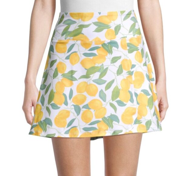 Lemon Print Women's Mini Skirt/Skort - Picture 2 of 6